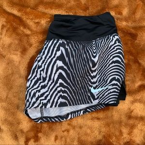 Printed black Nike running shorts